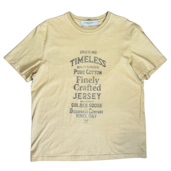 Golden Goose slogan-print Yellow cotton t-shirt $135 EUC - Picture 2 of 6